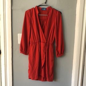 Long-sleeve red dress from Willy Jay’s boutique, size S.